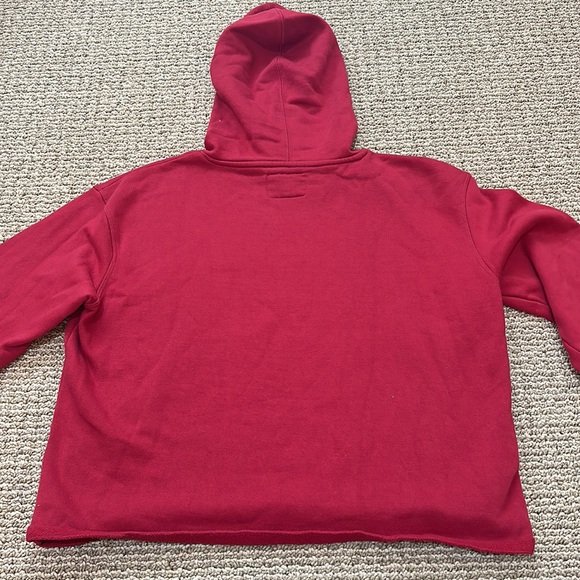 Red Cropped Champions Sweatshirt - Picture 6 of 7